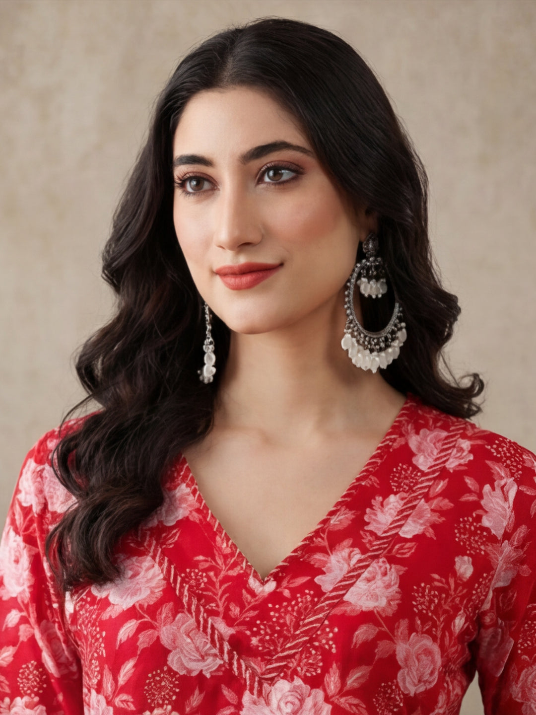 Floral Printed Straight Pure Cotton Kurta