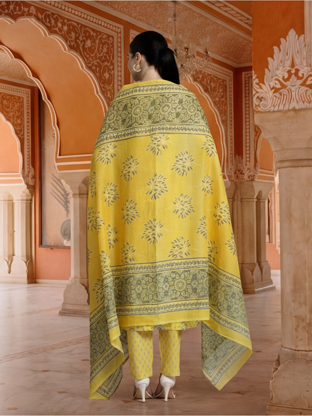 Ethnic Printed Pure Cotton Suit Set