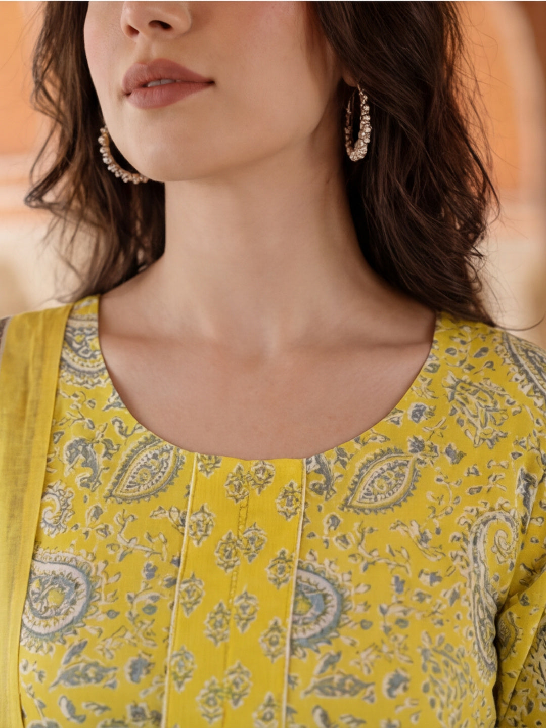 Ethnic Printed Pure Cotton Suit Set