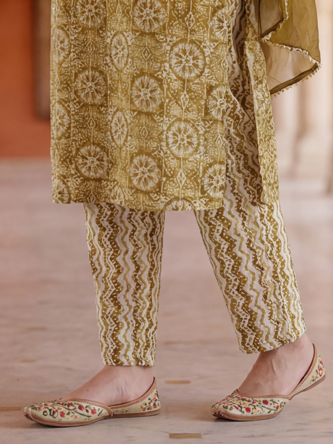Ethnic Printed Pure Cotton Suit Set