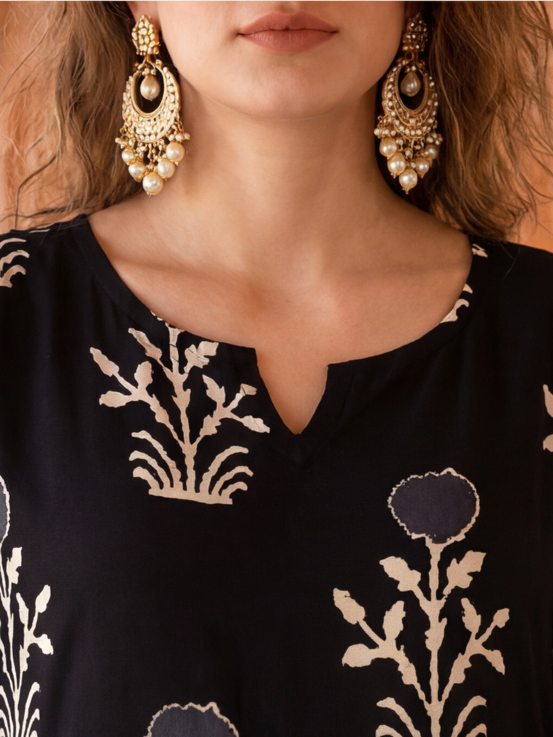 Floral Printed A-Line Tiered Ethnic Dress