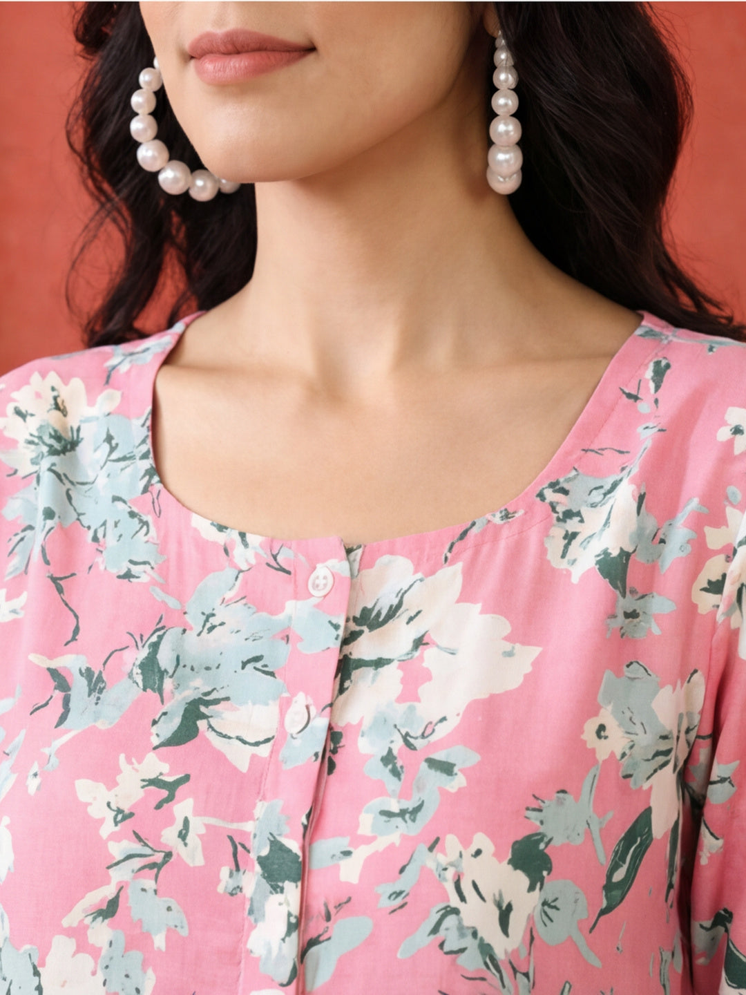 Floral Printed A-Line Ethnic Dress