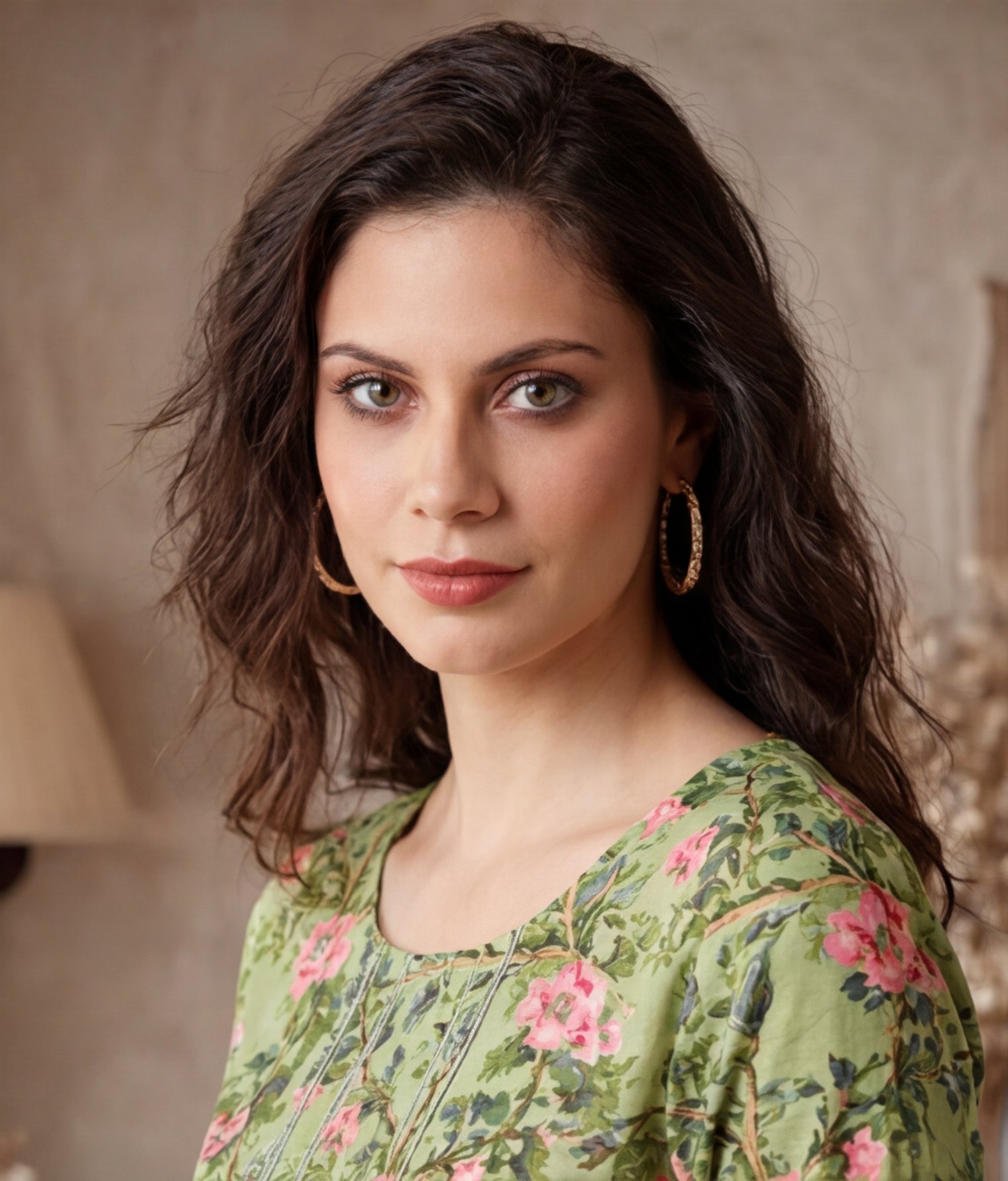 Floral Embroidered Straight Kurta