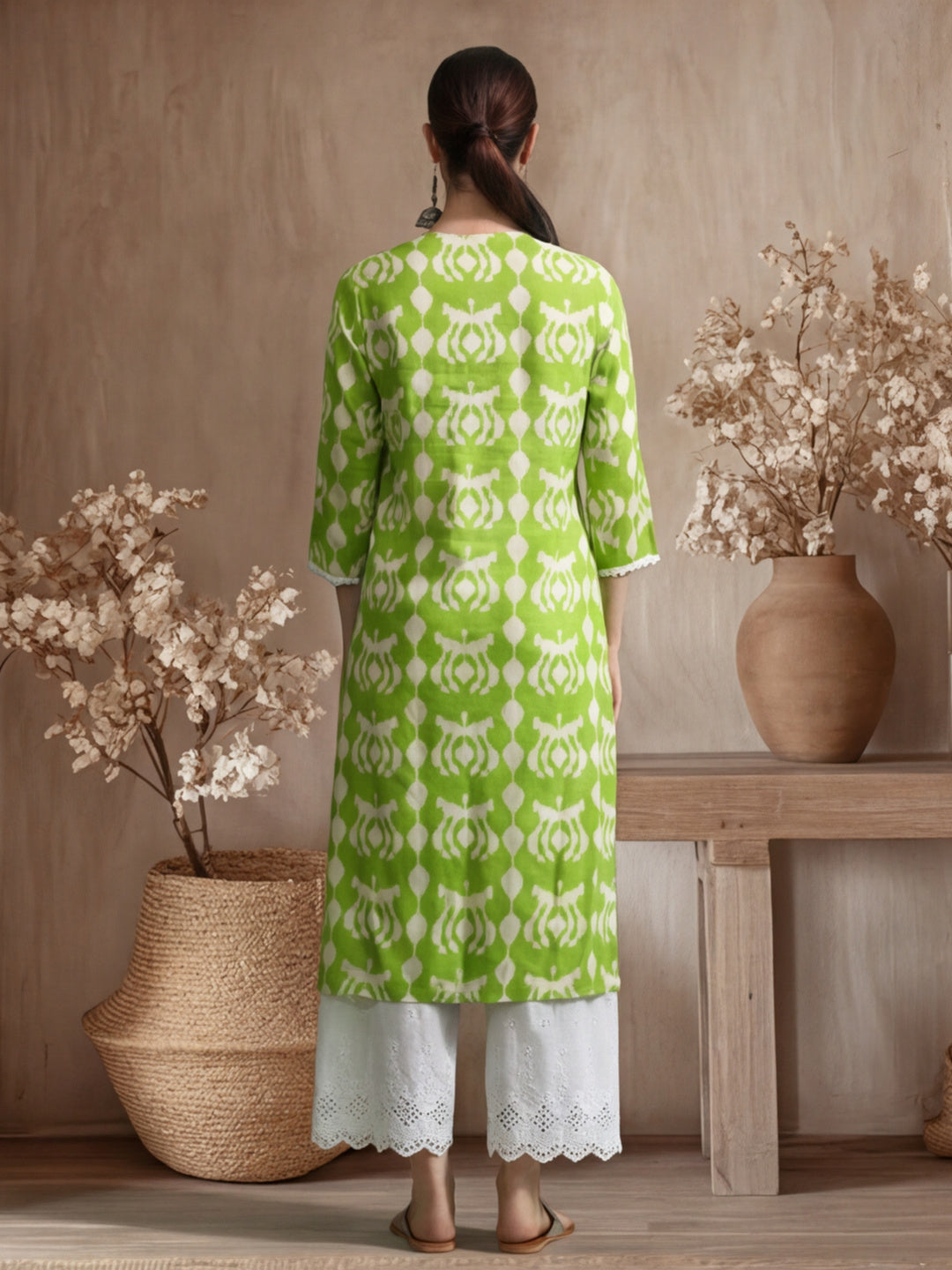 Floral Printed Straight Kurta