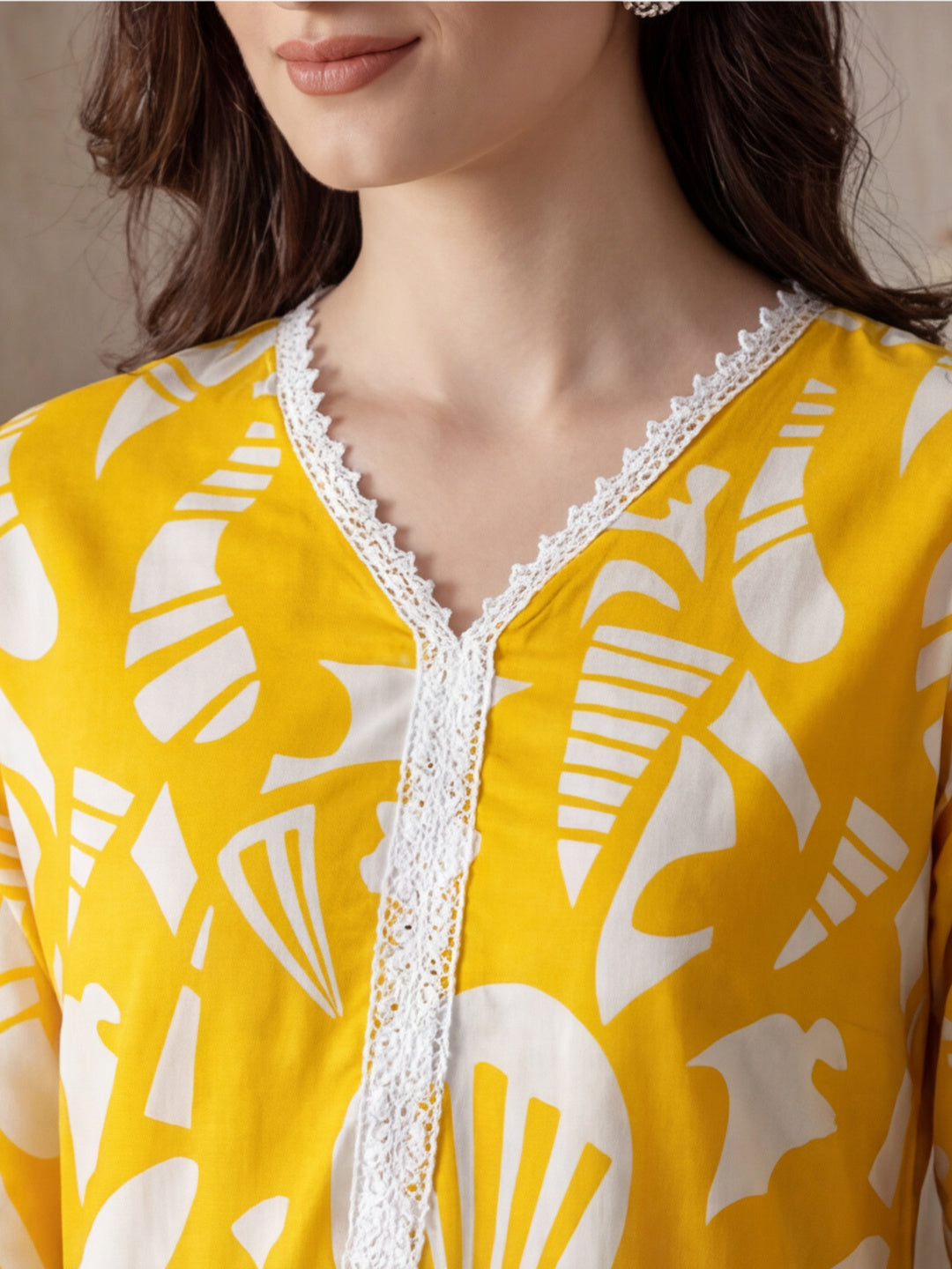 Floral Printed Straight Kurta