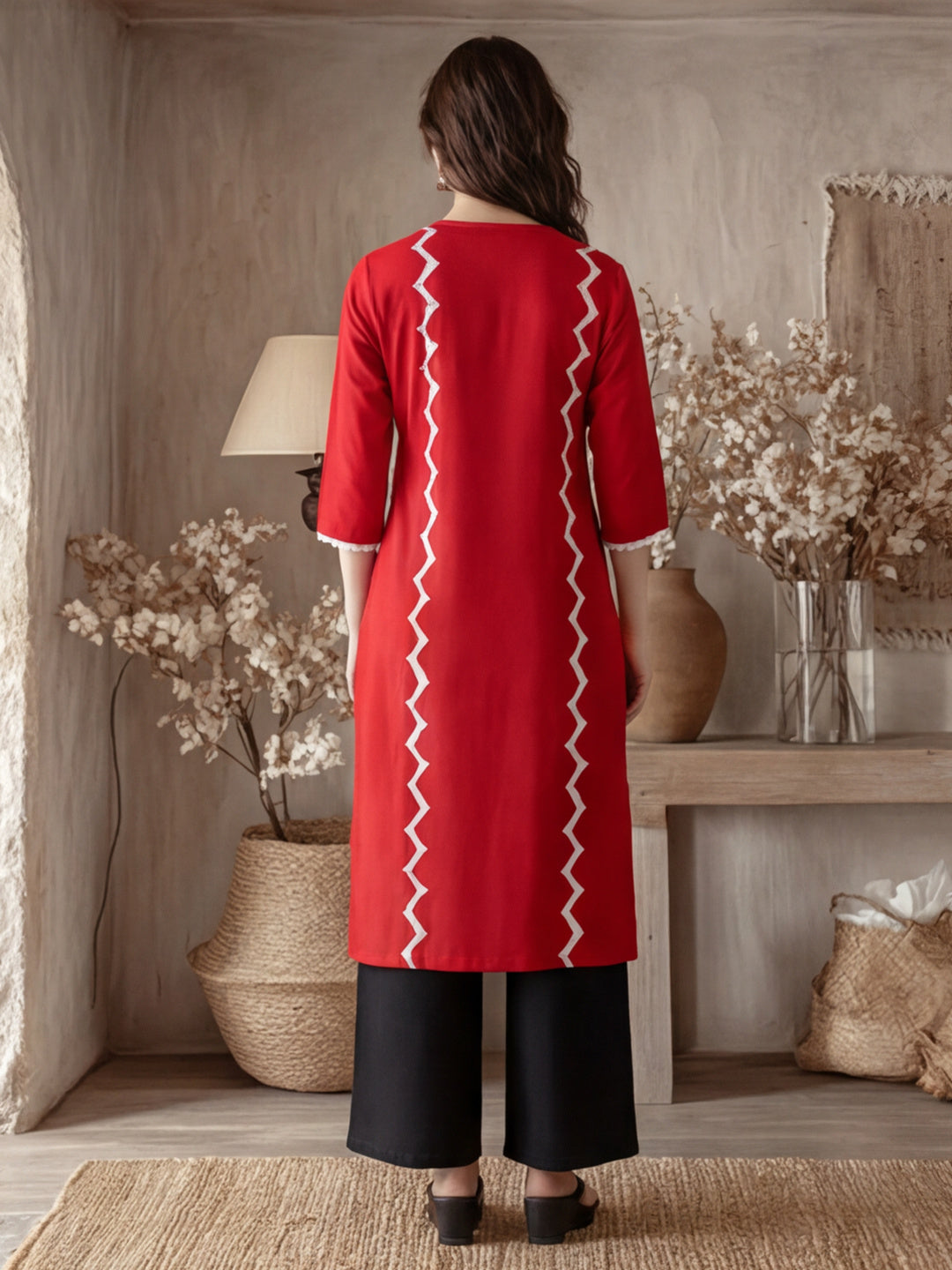 Floral Printed Straight Kurta