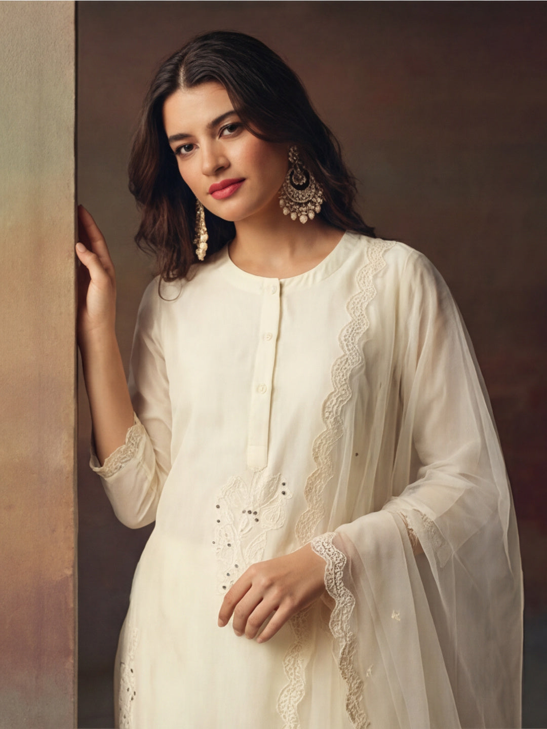 Kurta With Pant & Dupatta Ethnic Kurta Set For Women