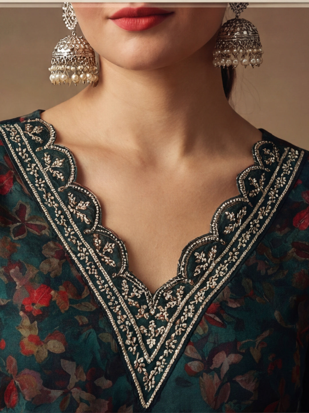 Kurta With Pant & Dupatta Ethnic Kurta Set For Women