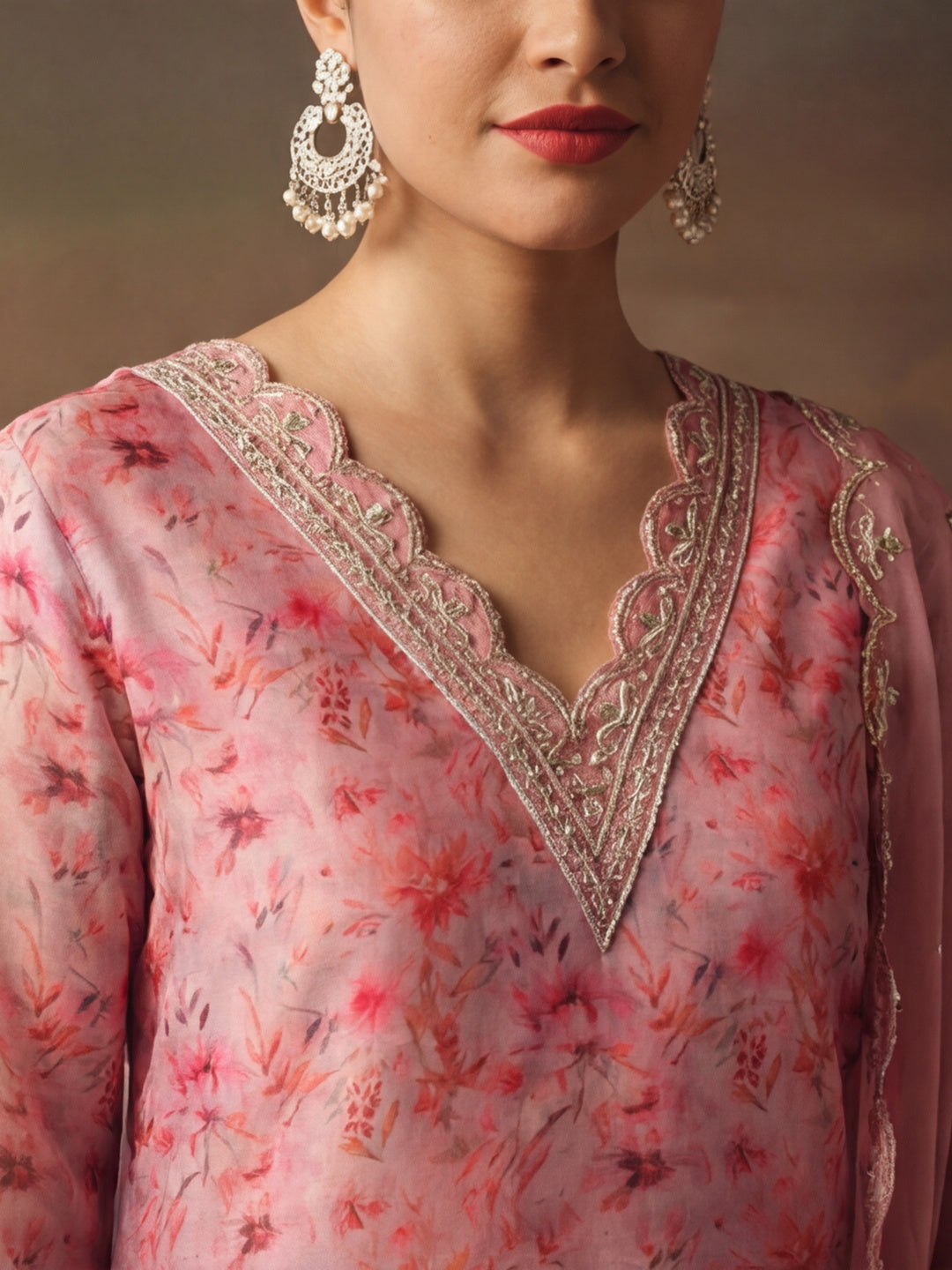 Kurta With Pant & Dupatta Ethnic Kurta Set For Women