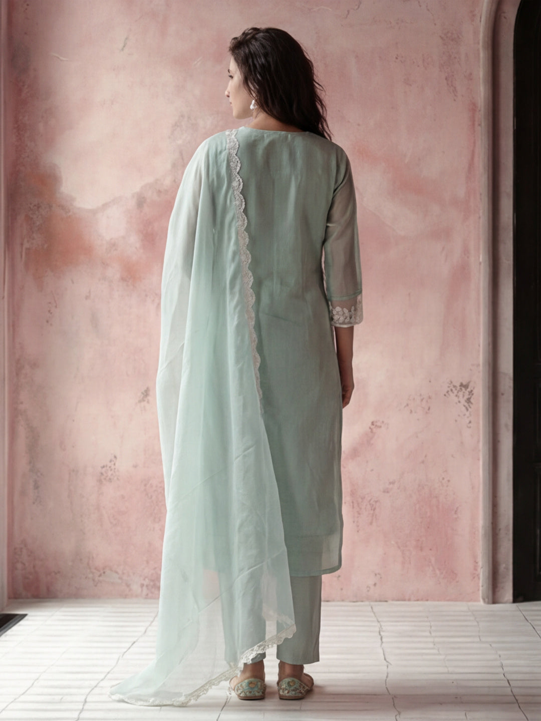 Kurta With Pant & Dupatta Ethnic Kurta Set For Women