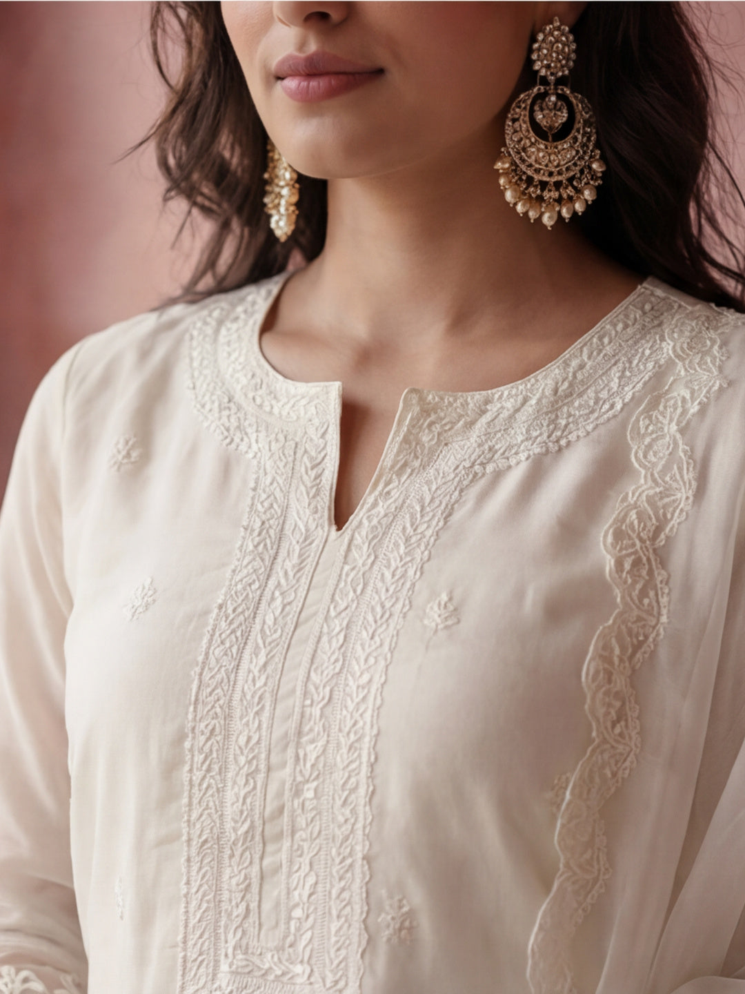 Kurta With Pant & Dupatta Ethnic Kurta Set For Women
