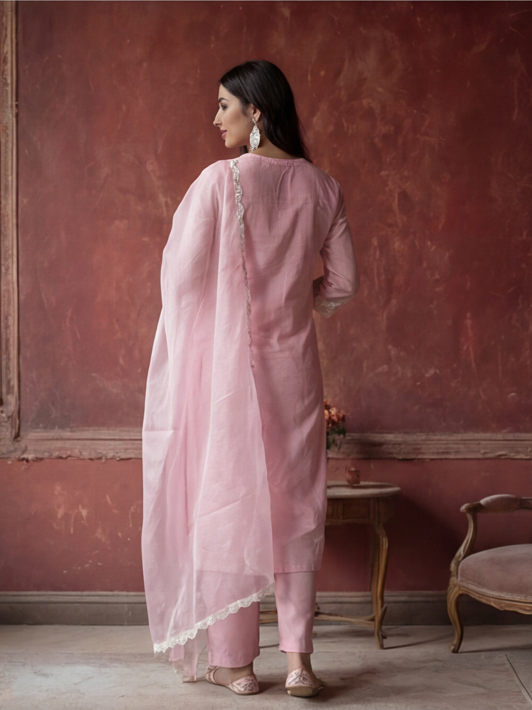 Kurta With Pant & Dupatta Ethnic Kurta Set For Women