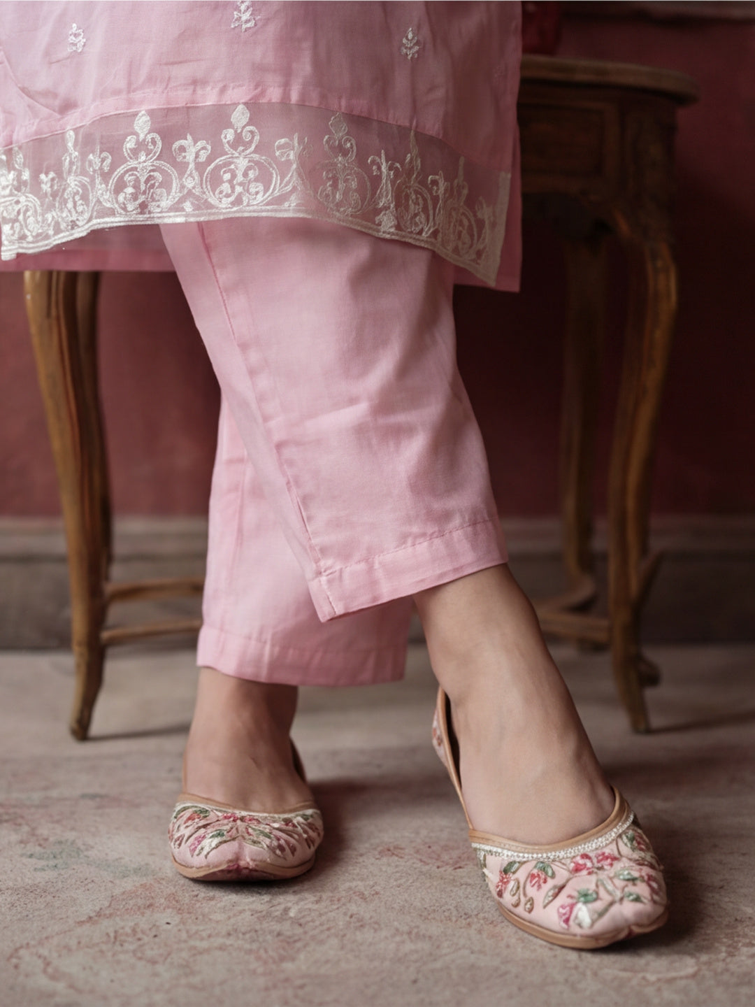 Kurta With Pant & Dupatta Ethnic Kurta Set For Women