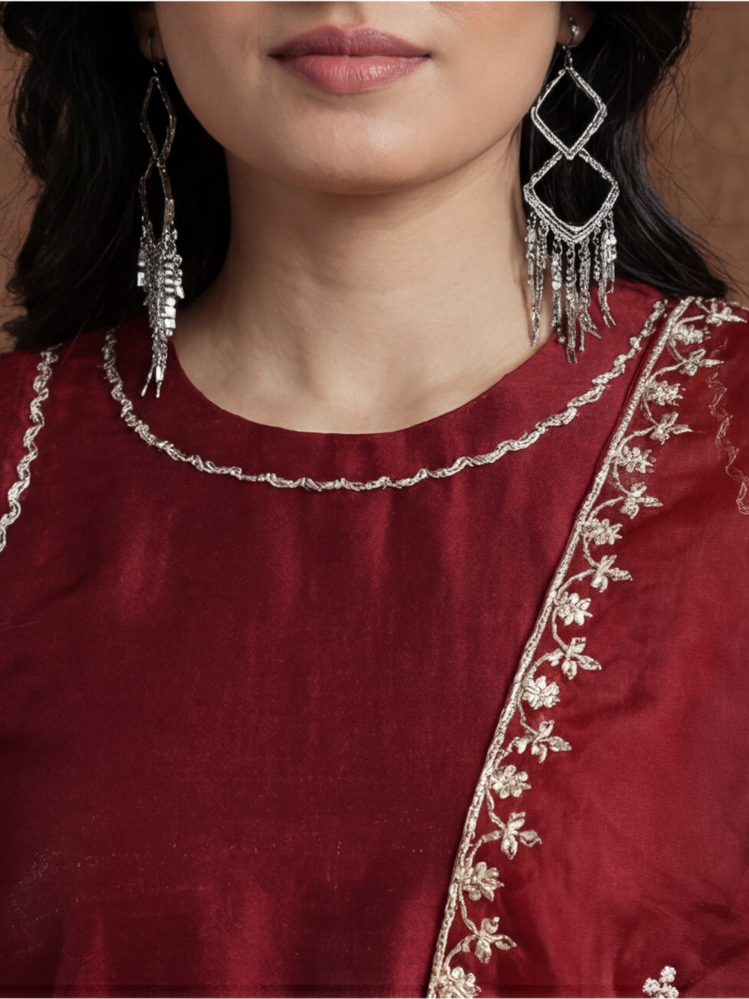 Kurta With Pant & Dupatta Ethnic Kurta Set For Women