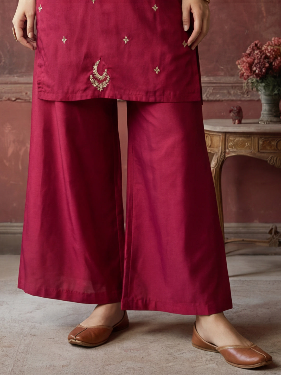 Kurta With Pant & Dupatta Ethnic Kurta Set For Women