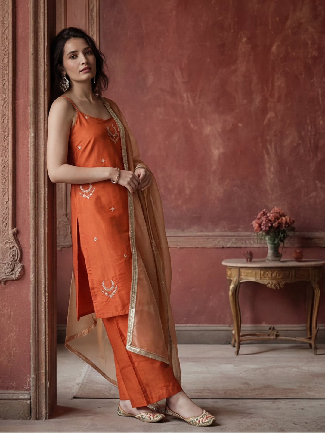 Kurta With Pant & Dupatta Ethnic Kurta Set For Women
