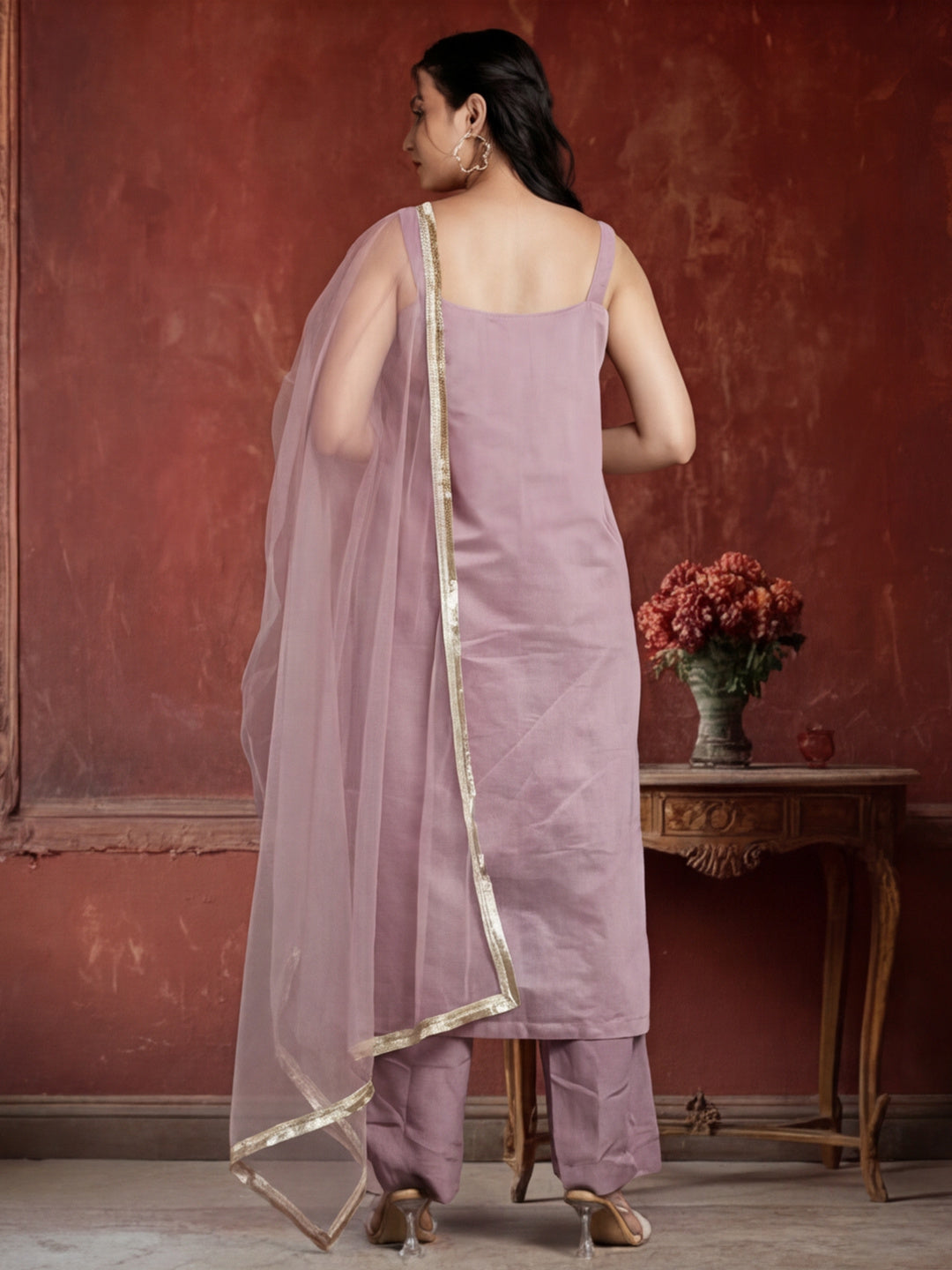 Kurta With Pant & Dupatta Ethnic Kurta Set For Women