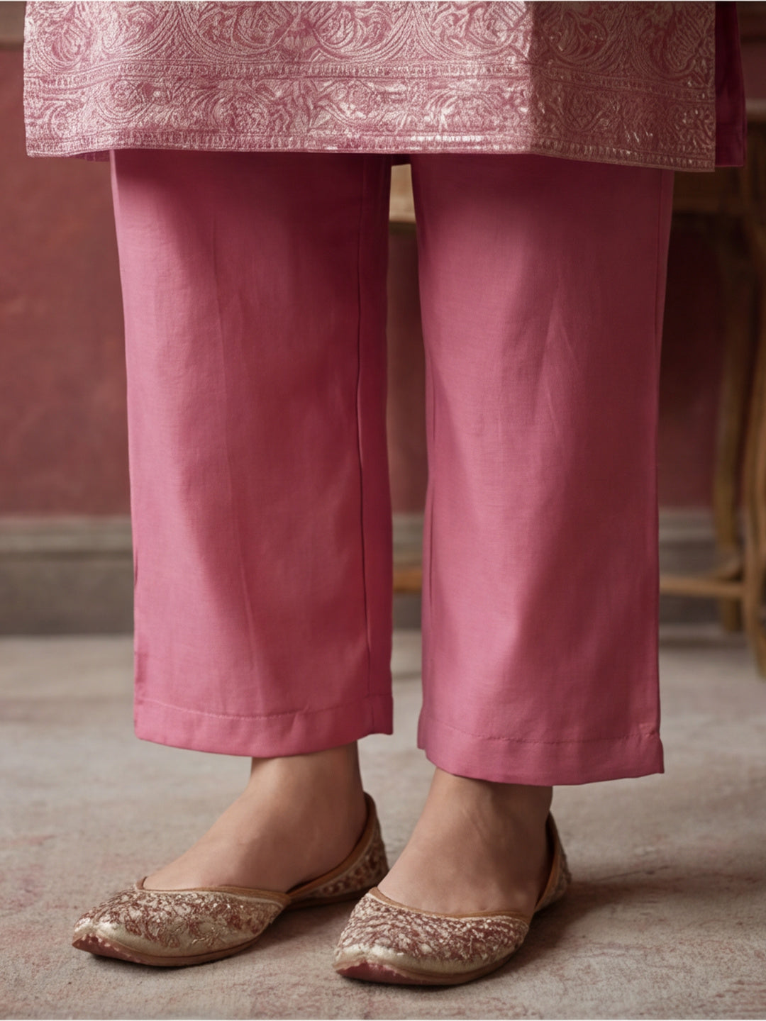 Kurta With Pant & Dupatta Ethnic Kurta Set For Women