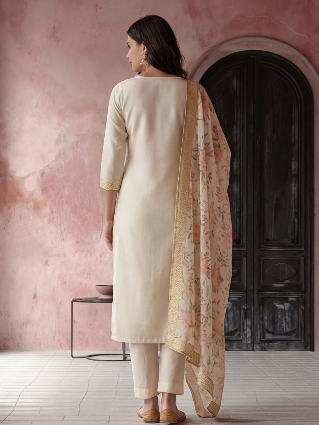 Kurta With Pant & Dupatta Ethnic Kurta Set For Women