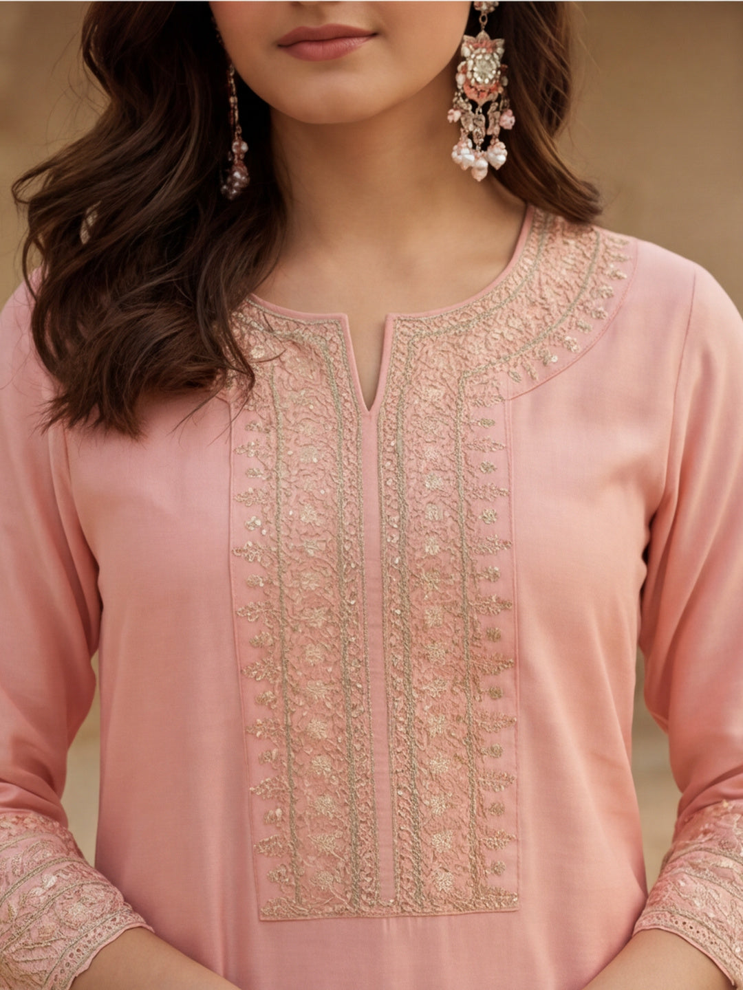 Kurta With Pant & Dupatta Ethnic Kurta Set For Women