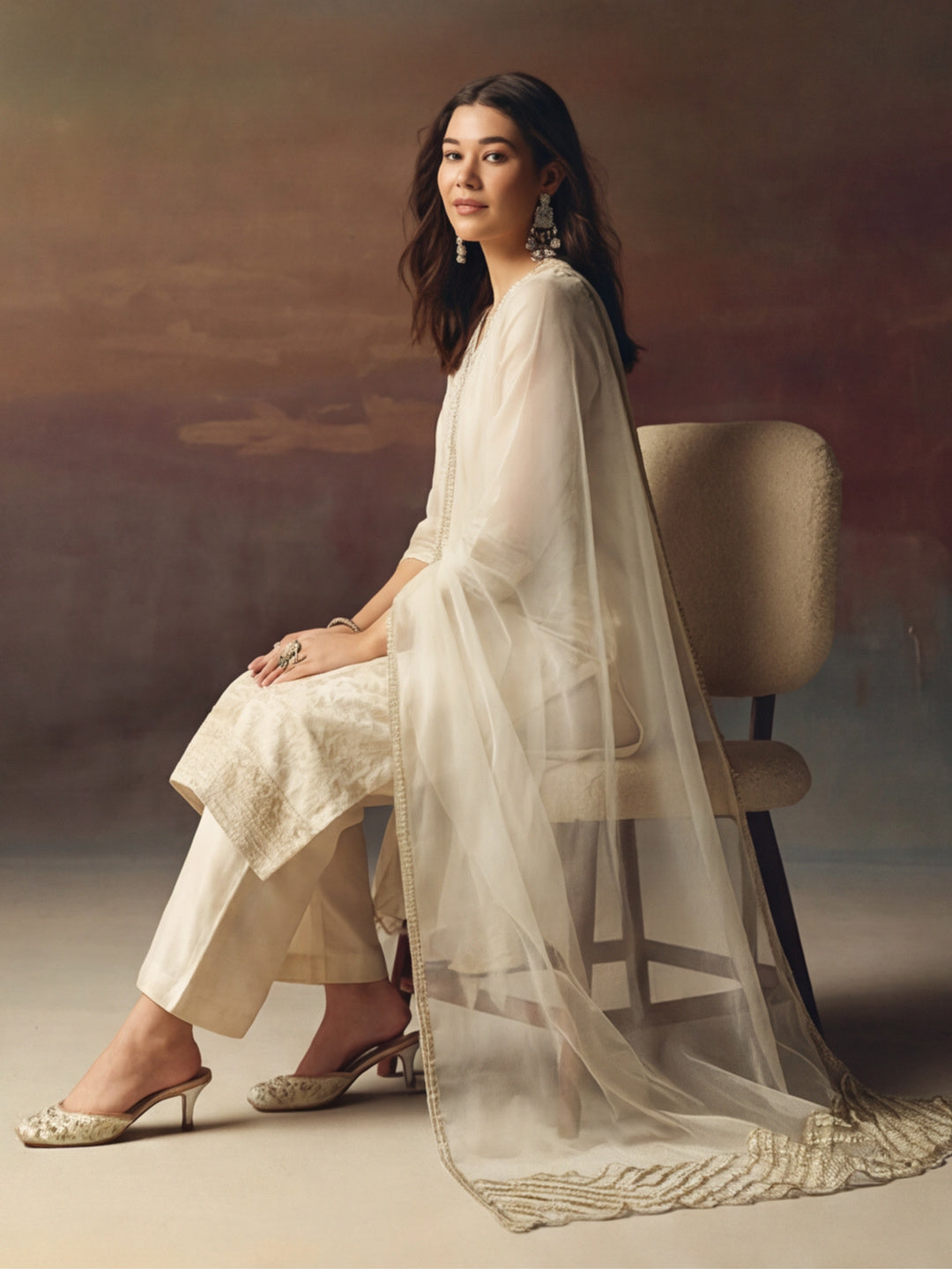 Kurta With Pant & Dupatta Ethnic Kurta Set For Women