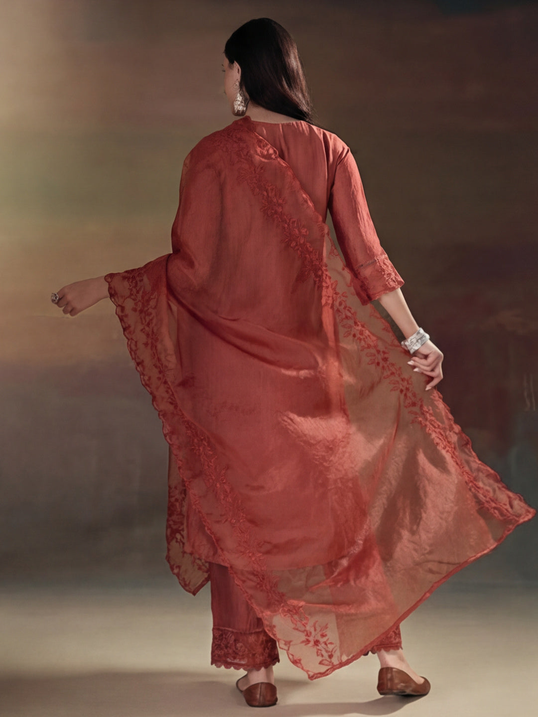 Kurta With Pant & Dupatta Ethnic Kurta Set For Women