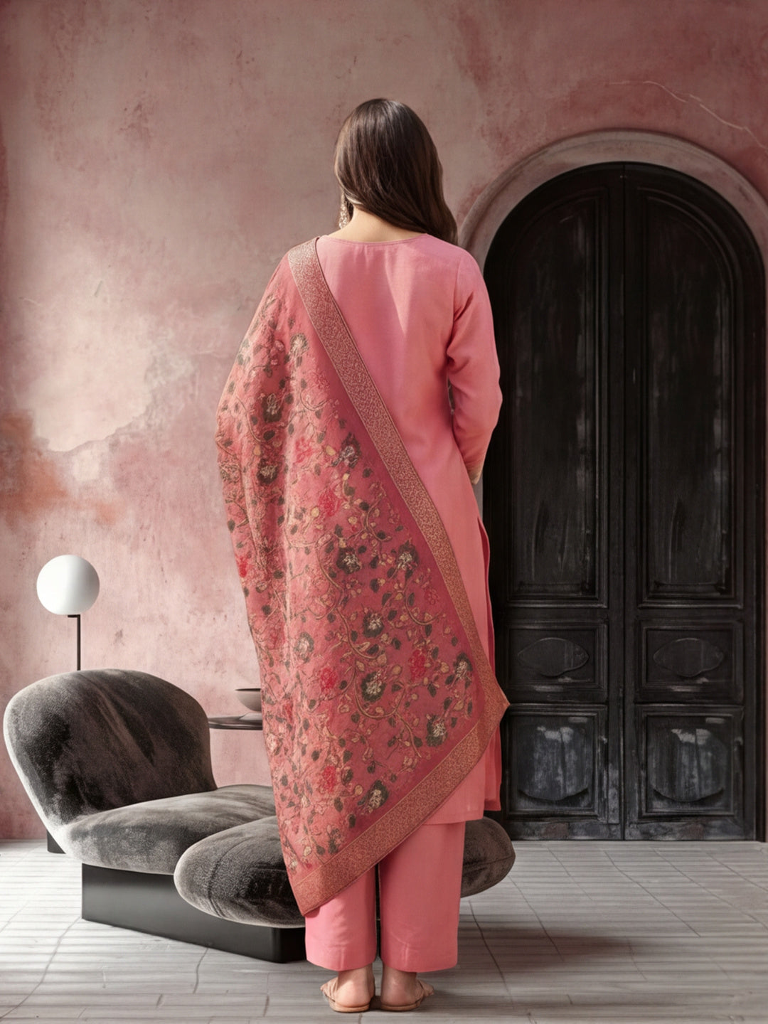 Kurta With Pant & Dupatta Ethnic Kurta Set For Women