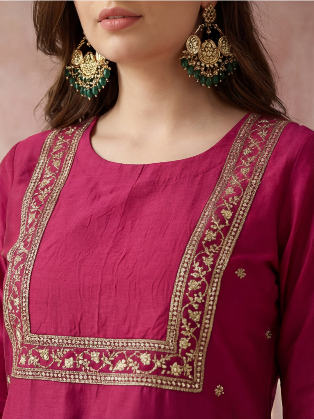 Kurta With Pant & Dupatta Ethnic Kurta Set For Women