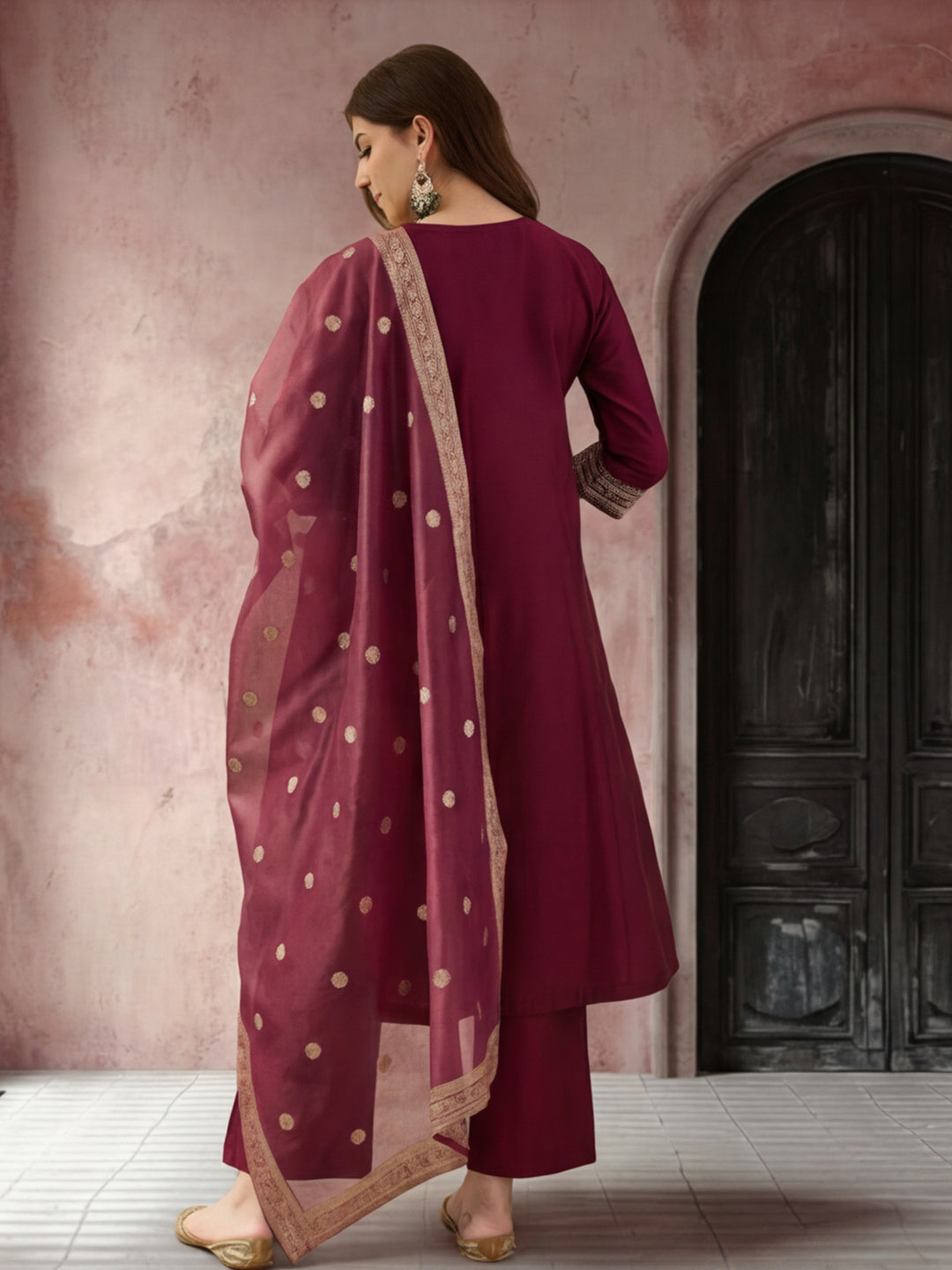 Kurta With Pant & Dupatta Ethnic Kurta Set For Women