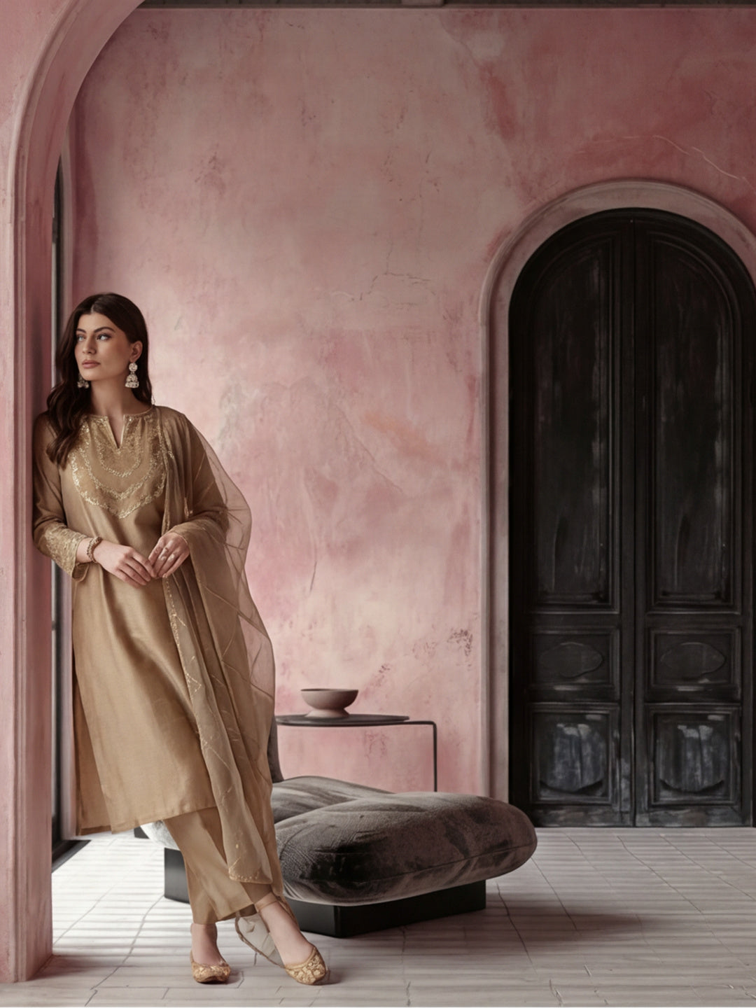 Kurta With Pant & Dupatta Ethnic Kurta Set For Women