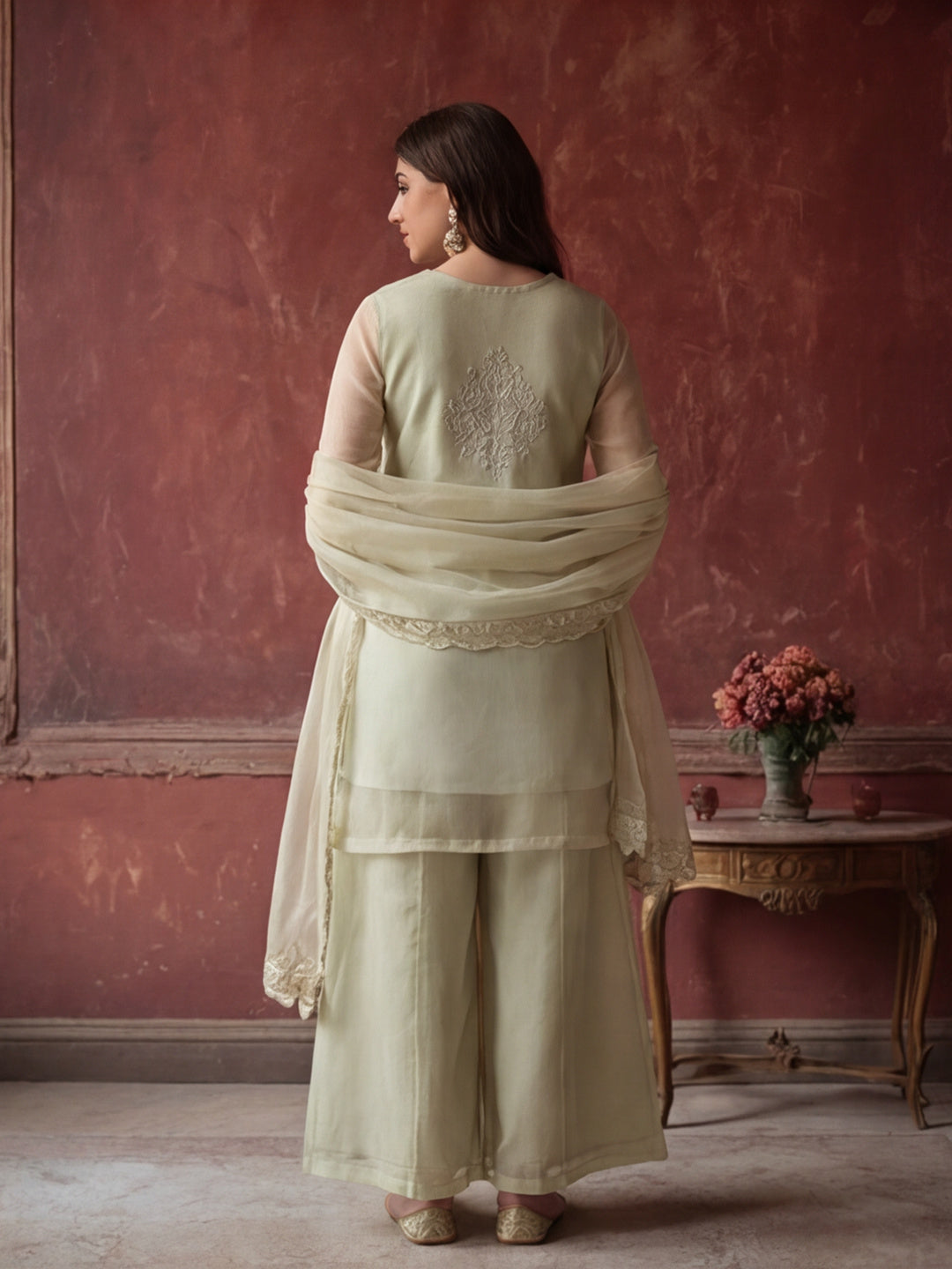 Kurta With Pant & Dupatta Ethnic Kurta Set For Women