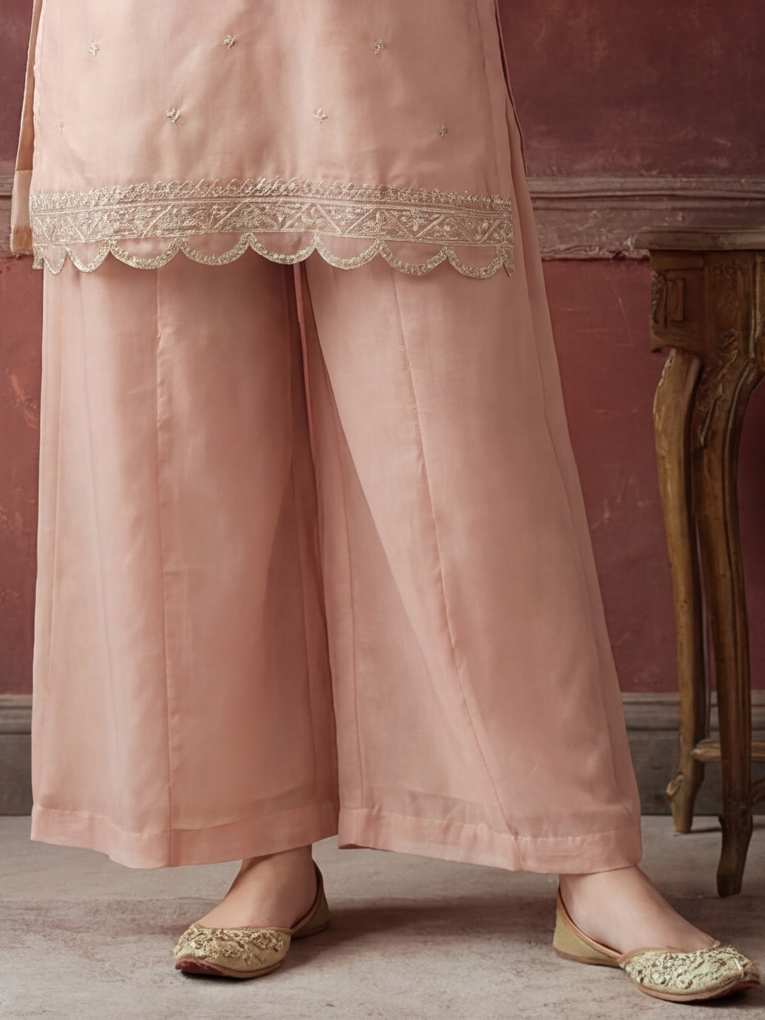 Kurta With Pant & Dupatta Ethnic Kurta Set For Women