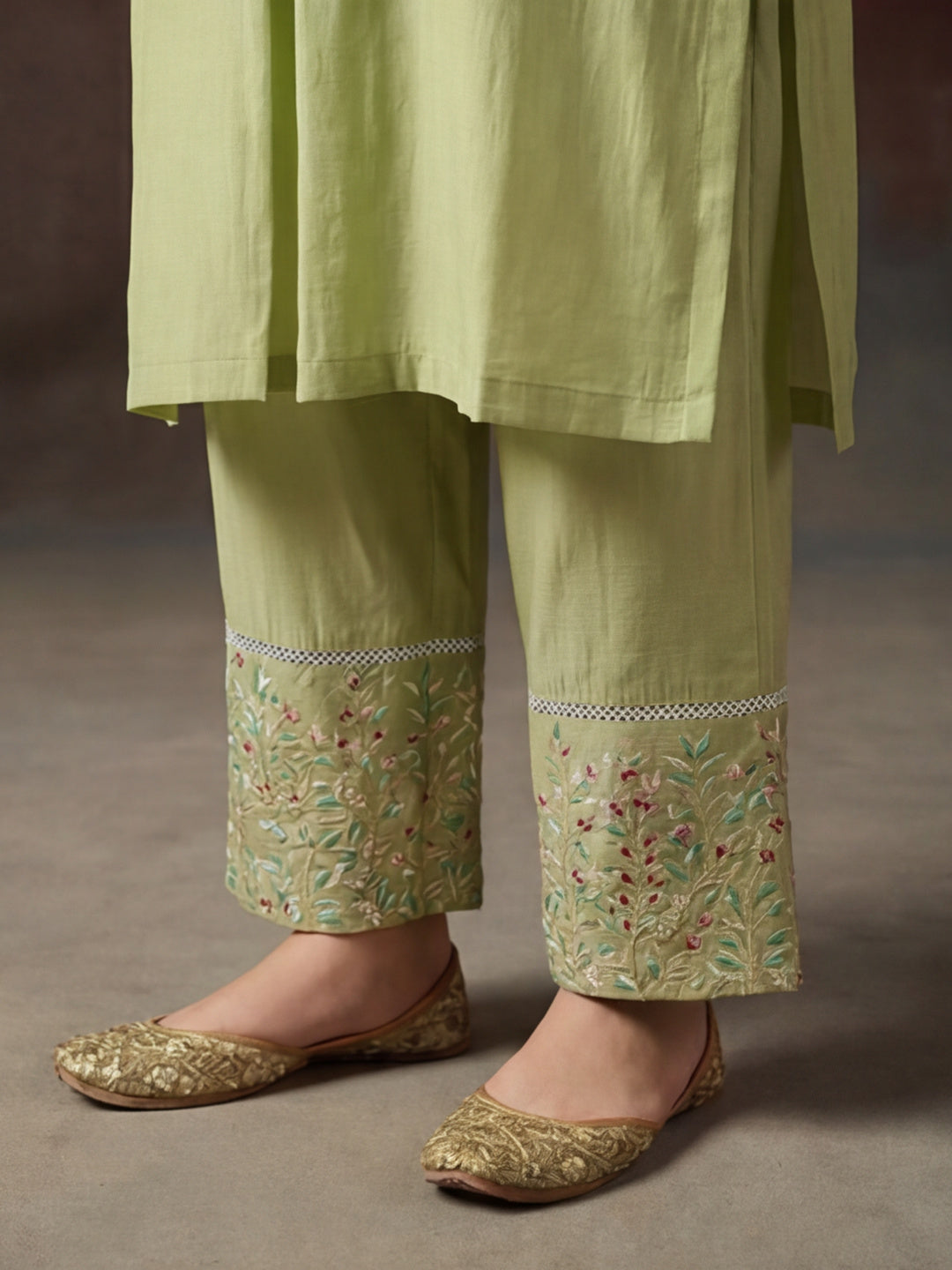 Kurta With Pant & Dupatta Ethnic Kurta Set For Women