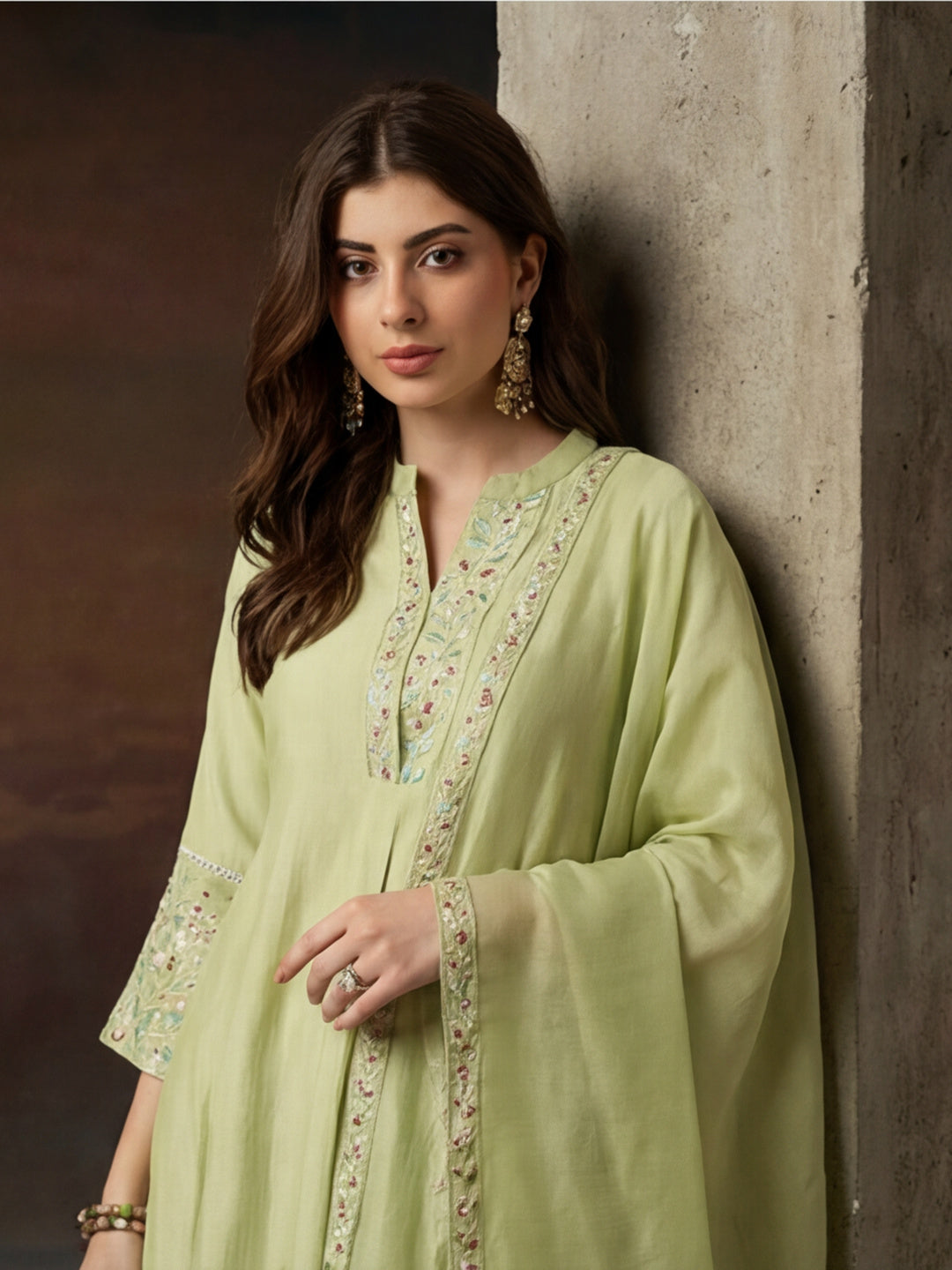 Kurta With Pant & Dupatta Ethnic Kurta Set For Women