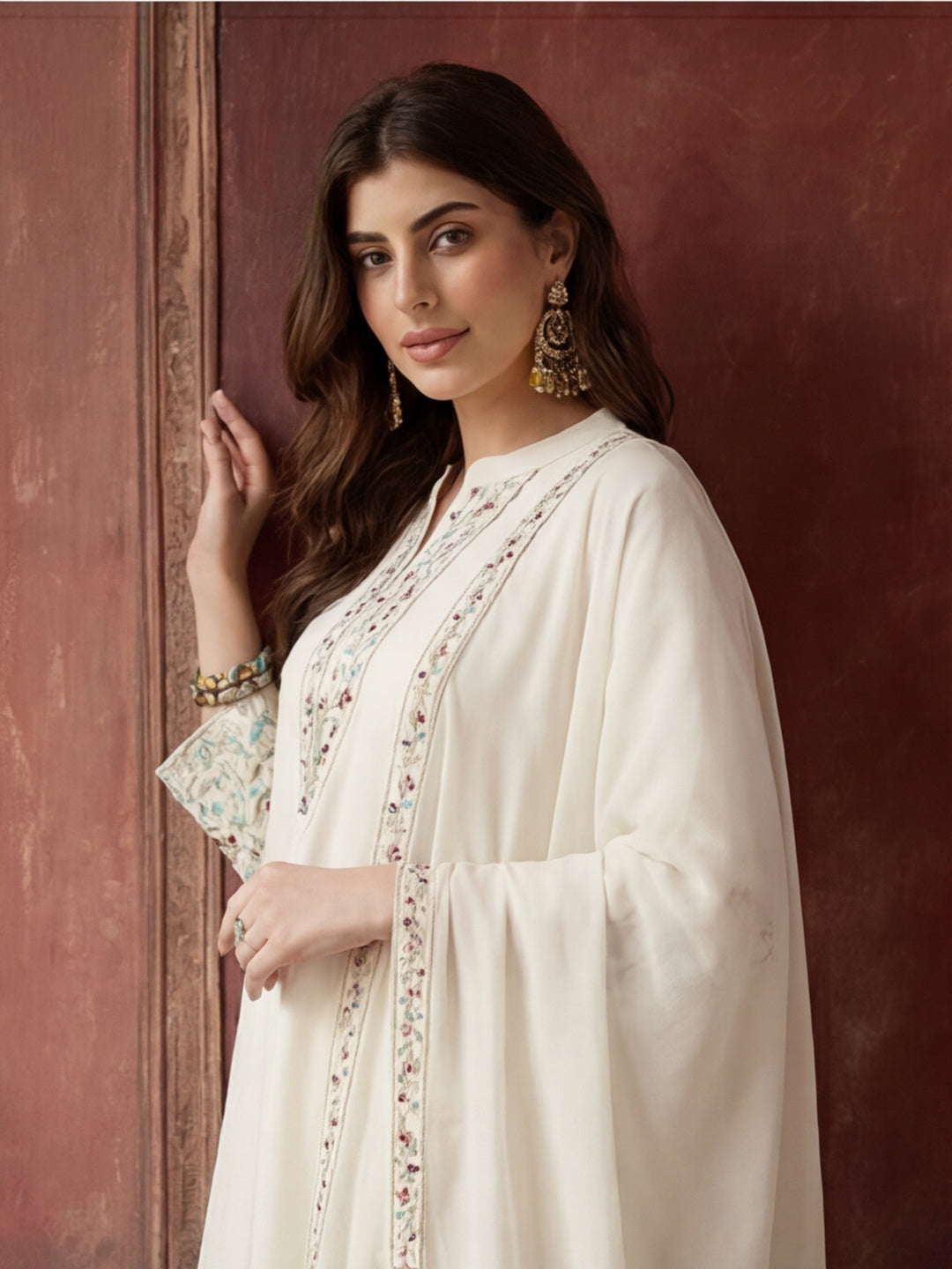 Kurta With Pant & Dupatta Ethnic Kurta Set For Women