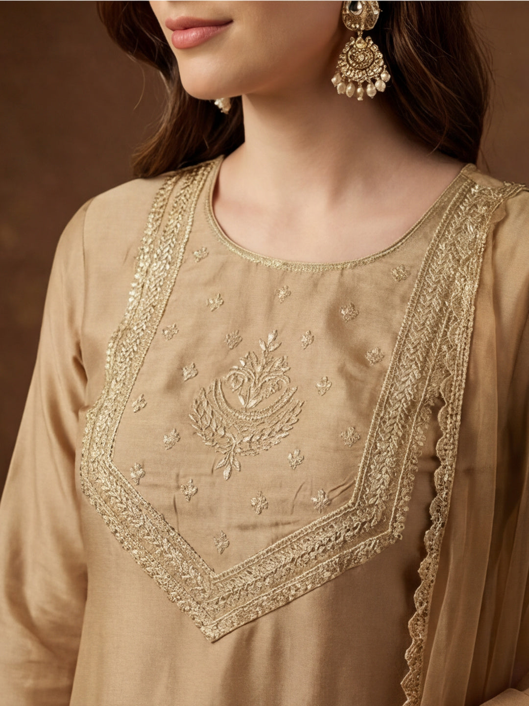 Kurta With Pant & Dupatta Ethnic Kurta Set For Women