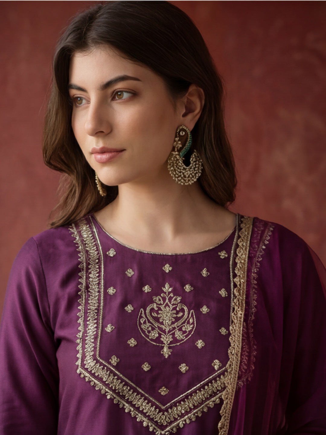 Kurta With Pant & Dupatta Ethnic Kurta Set For Women