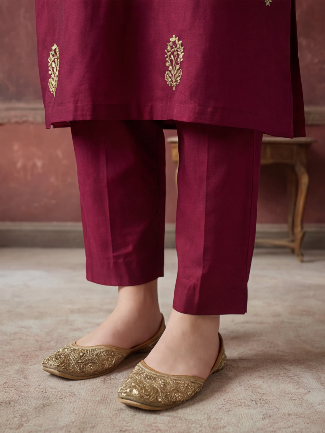 Kurta With Pant & Dupatta Ethnic Kurta Set For Women