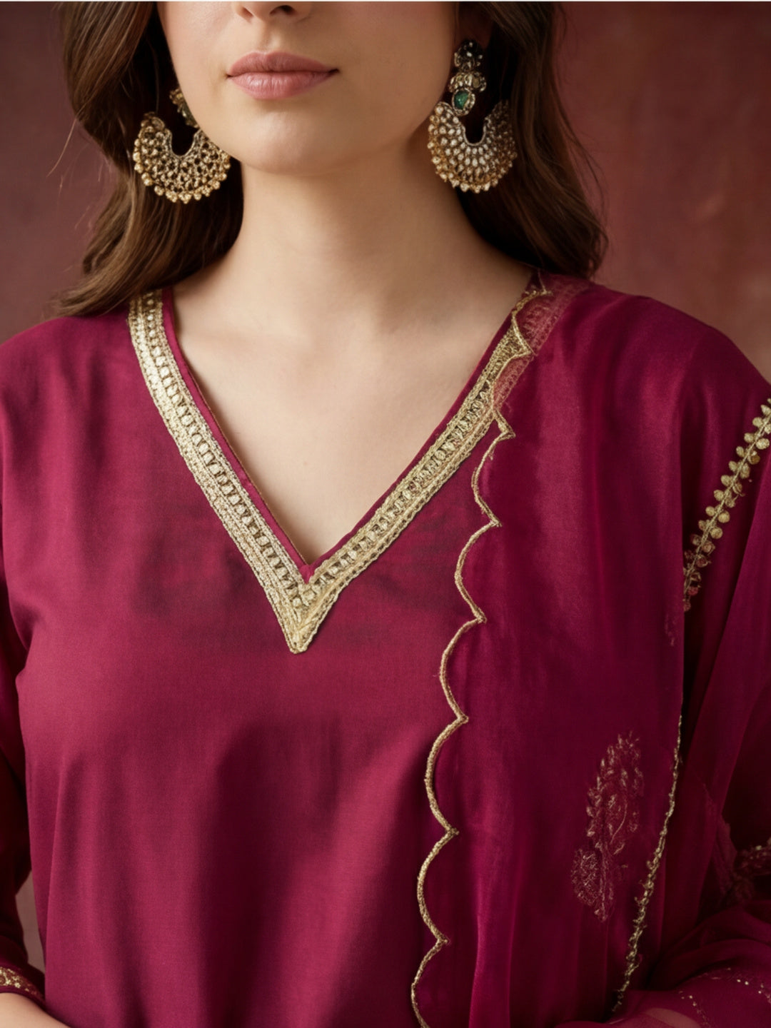 Kurta With Pant & Dupatta Ethnic Kurta Set For Women