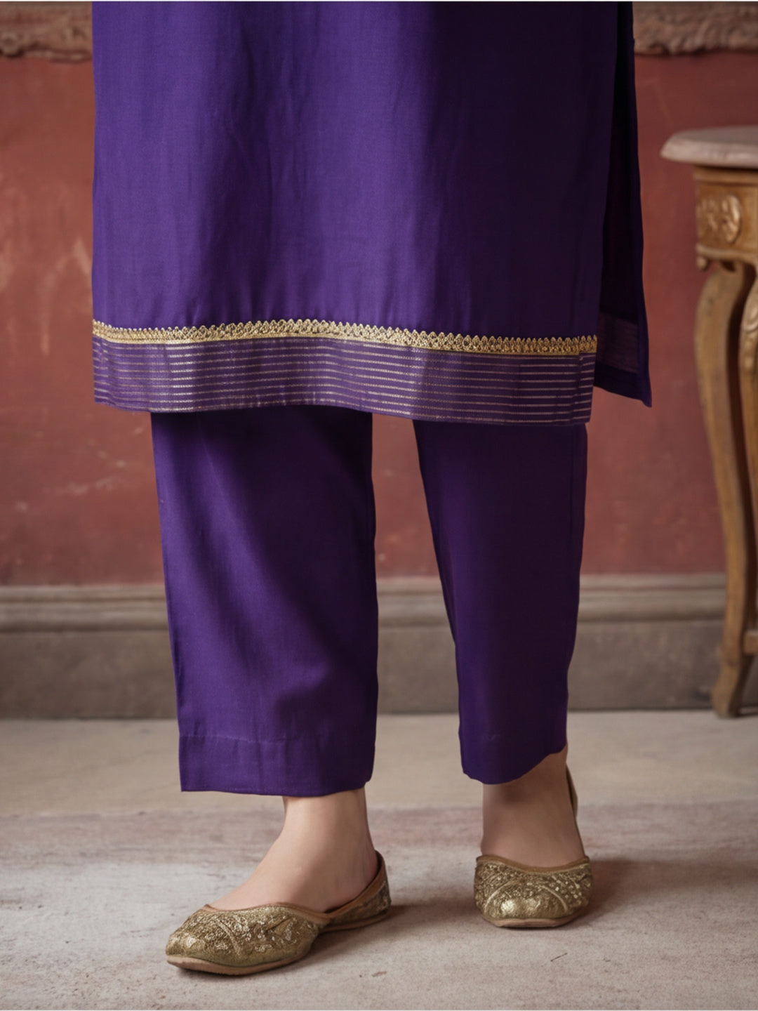 Kurta With Pant & Dupatta Ethnic Kurta Set For Women