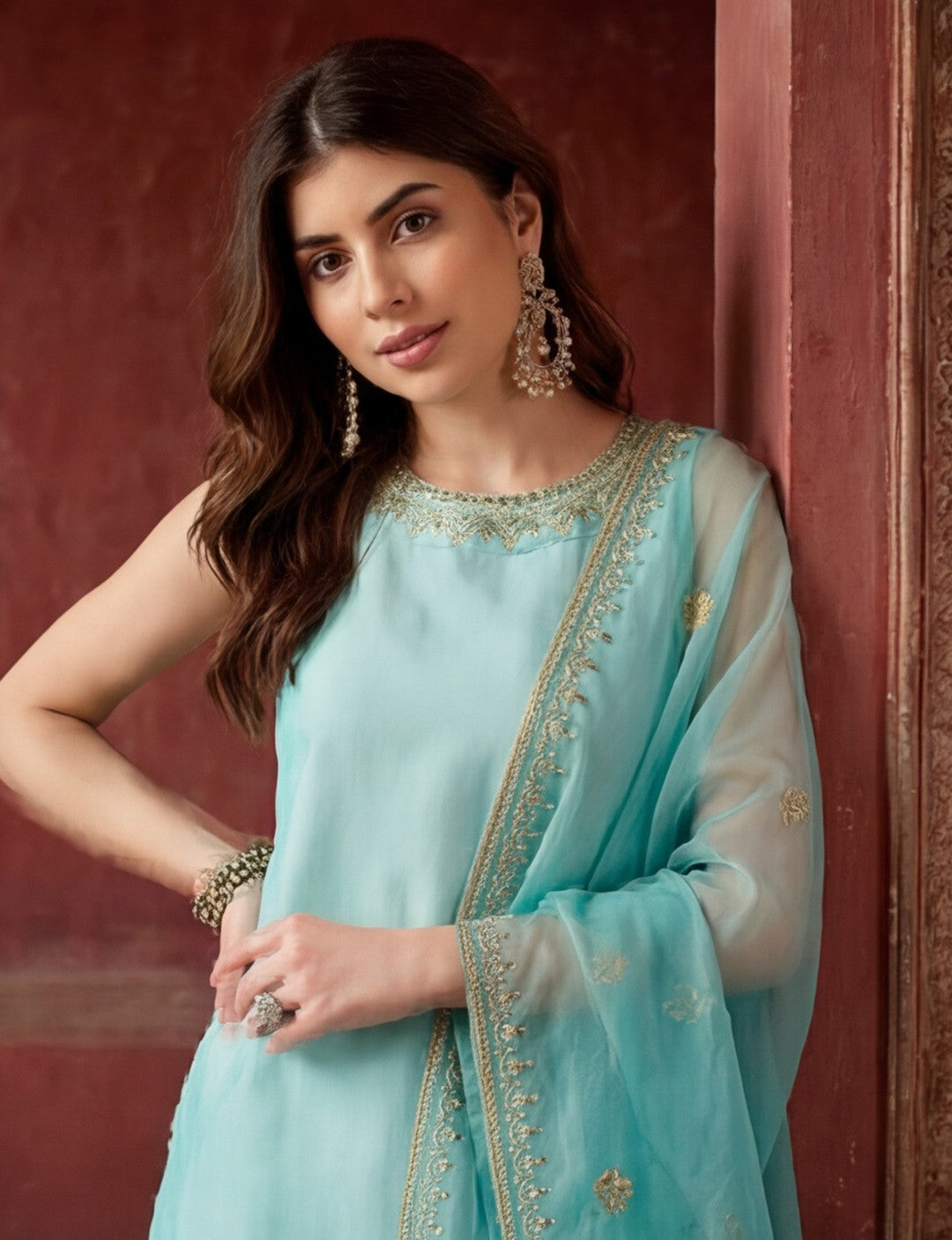 Kurta With Pant & Dupatta Ethnic Kurta Set For Women