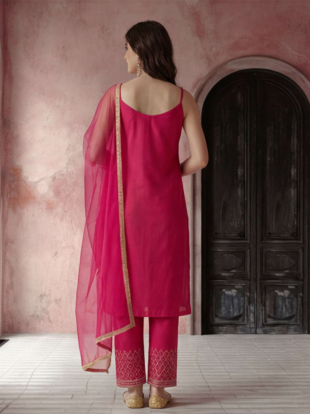 Kurta With Pant & Dupatta Ethnic Kurta Set For Women