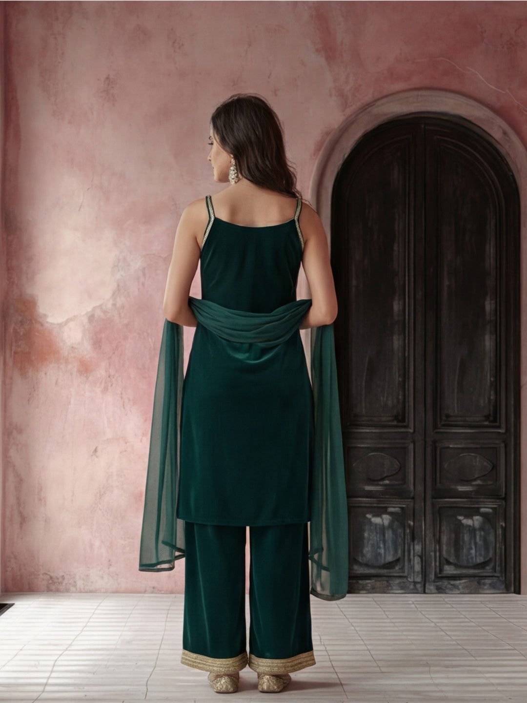 Kurta With Pant & Dupatta Ethnic Kurta Set For Women