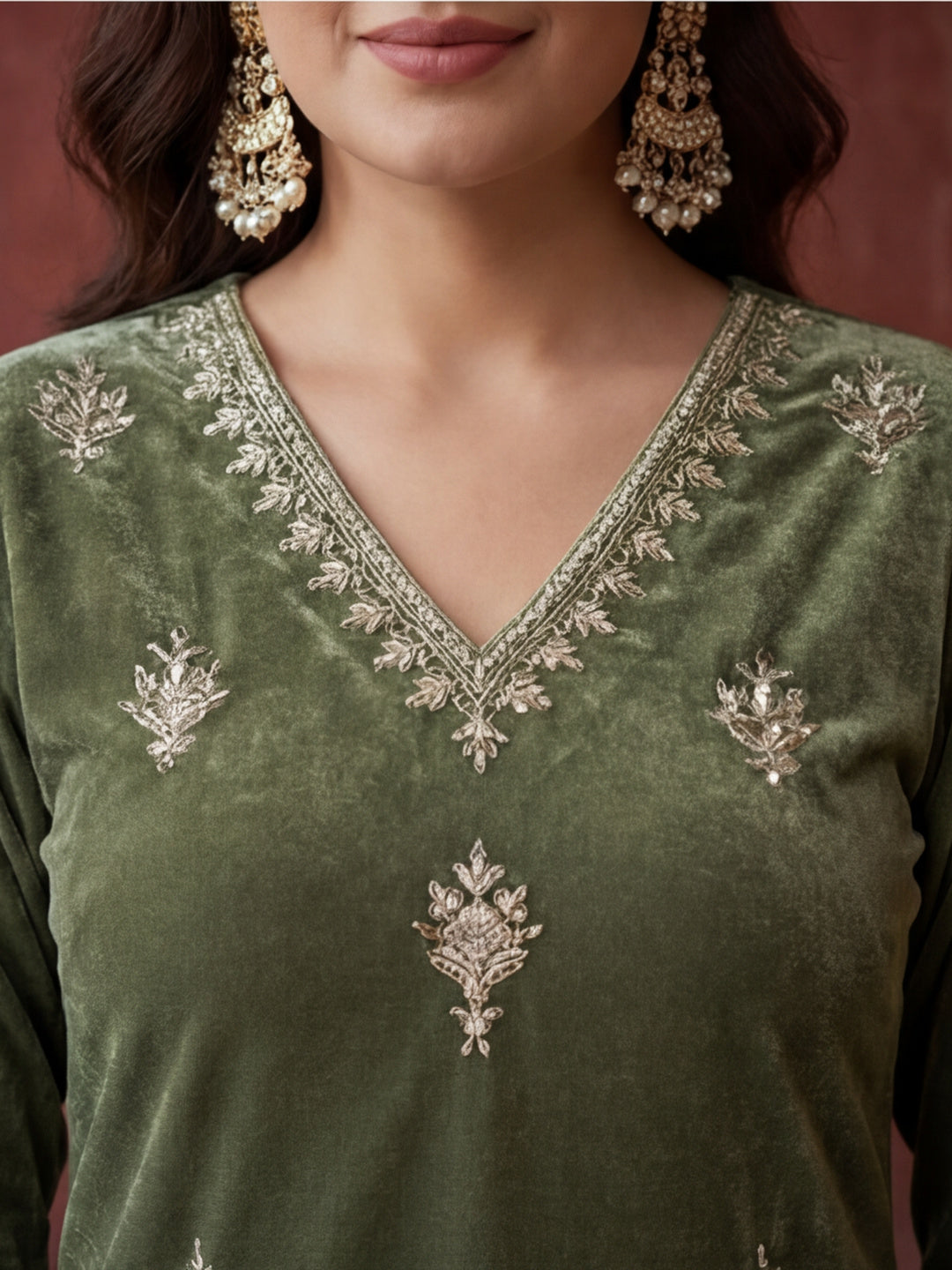 Kurta With Pant & Dupatta Ethnic Kurta Set For Women