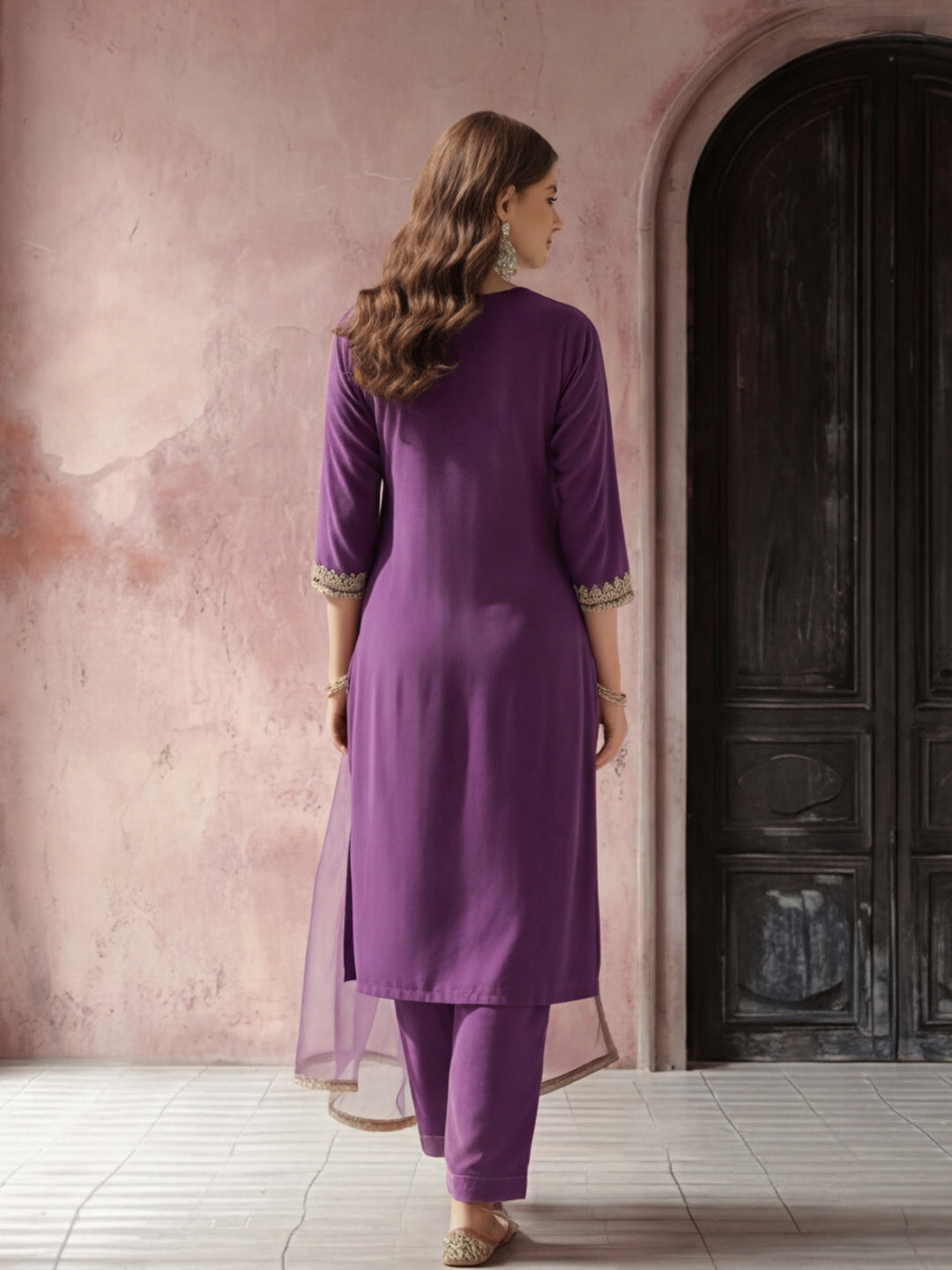 Kurta With Pant & Dupatta Ethnic Kurta Set For Women