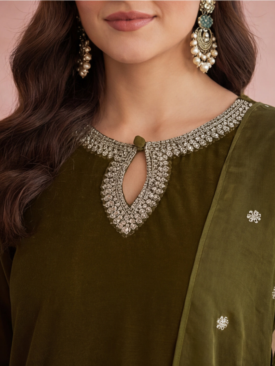 Kurta With Pant & Dupatta Ethnic Kurta Set For Women