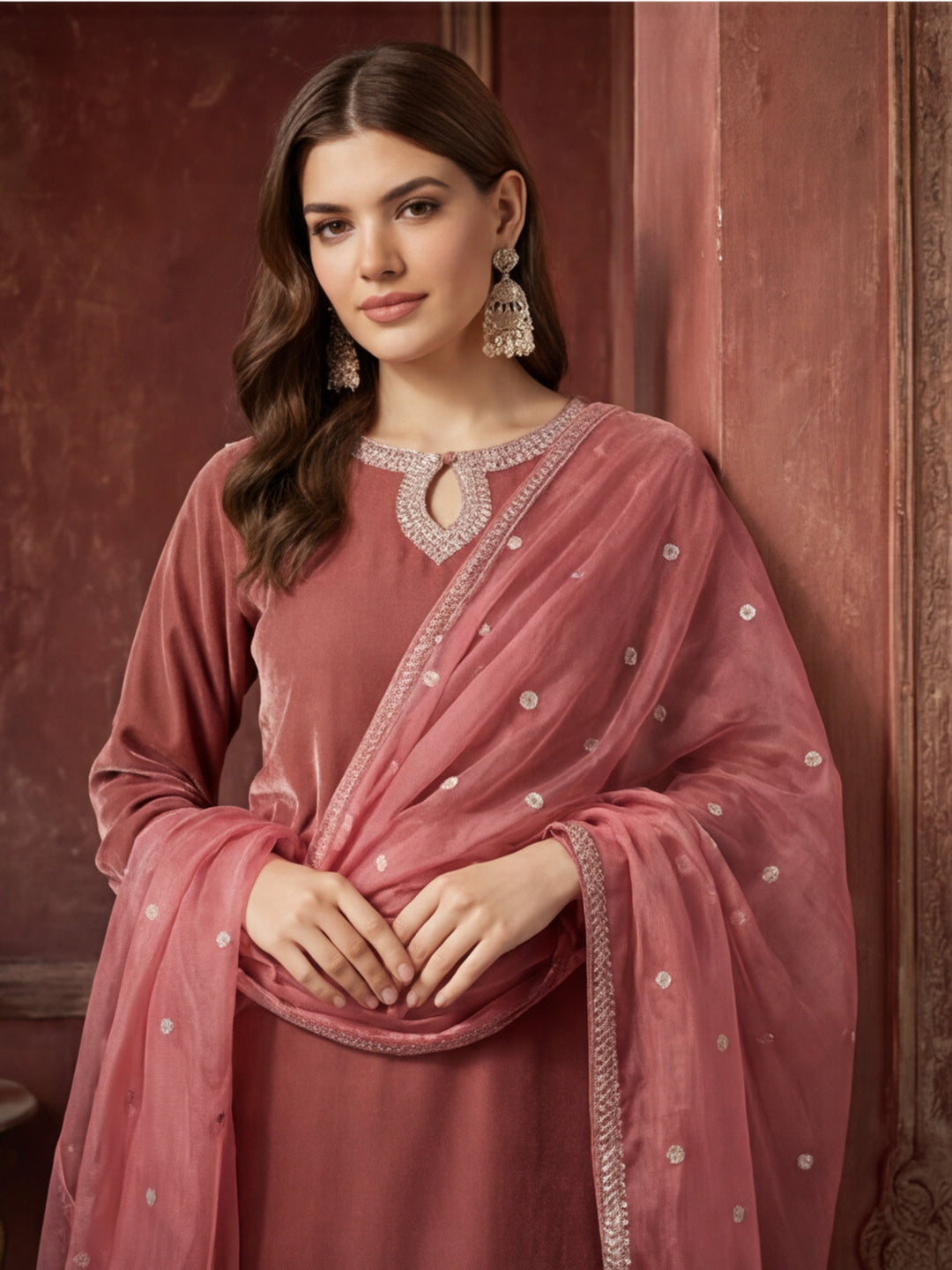 Kurta With Pant & Dupatta Ethnic Kurta Set For Women
