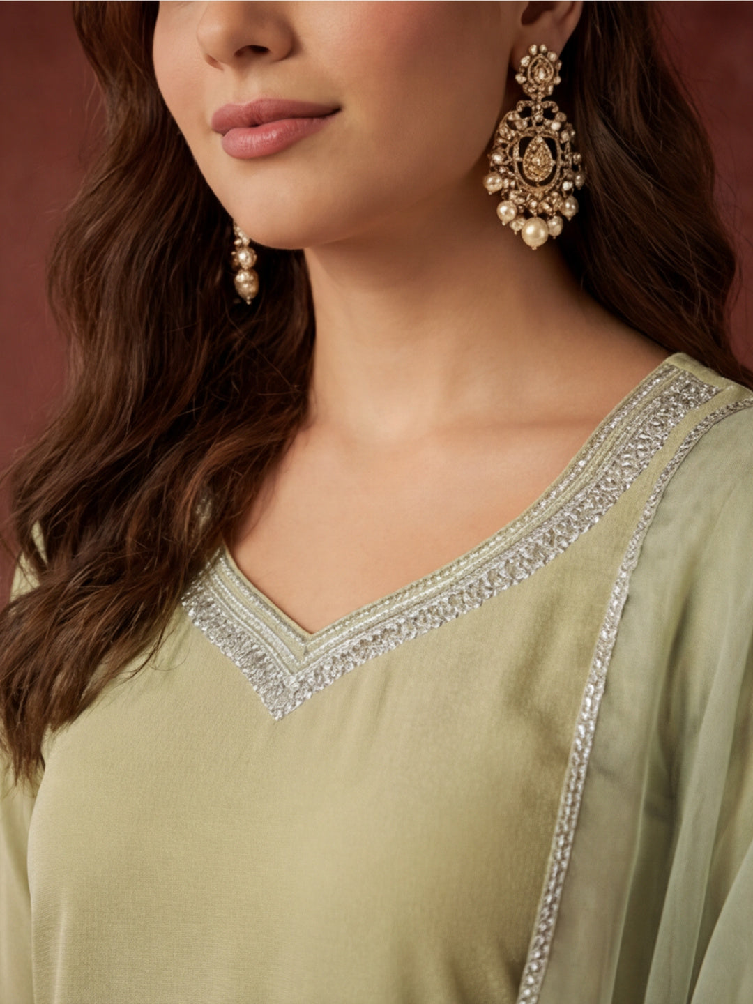 Kurta With Pant & Dupatta Ethnic Kurta Set For Women