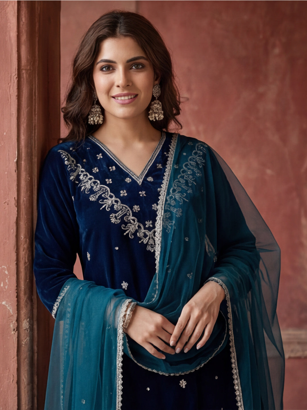 Kurta With Pant & Dupatta Ethnic Kurta Set For Women