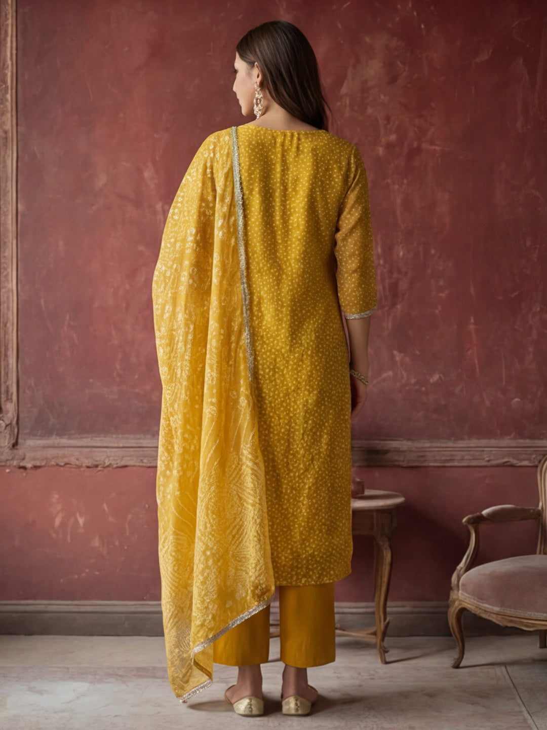Kurta With Pant & Dupatta Ethnic Kurta Set For Women